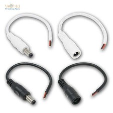 5er Pack DC-Steckverbinder 2,5/2,1mm Hohl-Stecker & Kupplung 15cm Anschluß-Kabel