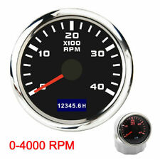 52mm Drehzahlmesser Anzeige Zusatz Instrument Tachometer 0-4000RPM Dieselmotor