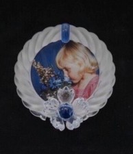 Swarovski Wunderschöner Blue Flower Bilderrahmen ca. 10 cm. im Top Zustand!