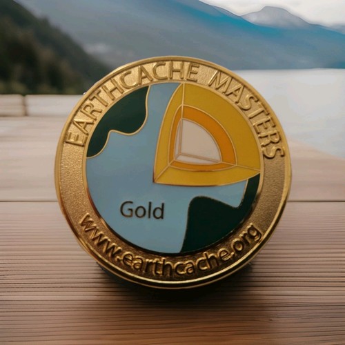 Geocoin earthcache master gold - master,
