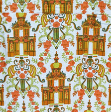 - Kronentor Dresden - DDR Gardine Vorhang Übergardine 70er Vintage, Beschreibung