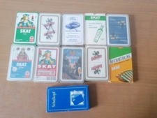 Skat Kartenspielesammlung,  Doppelkopf Spielkarten 11 Stück Sammler, Rarität 