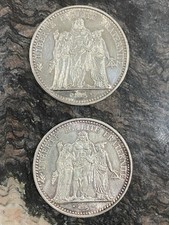 Frankreich 2x10 Francs 1965,1966. 900er Silber