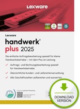 Lexware Handwerk Plus 2025, Software-Download, 365-Tage Update-Service