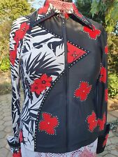 Showbluse Railshirt Western Turnier Horsemanship Showmanship schwarz rot Gr. L