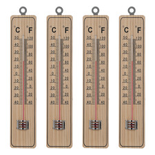 1-4 Thermometer 20cm Holz