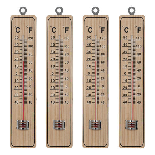 Thermometer 20cm holz - 1-4,