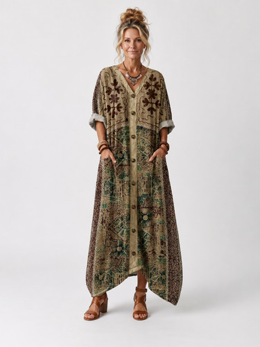 Damen maxikleid boho - maxikleid,