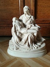 PIETA Michelangelo Kunstharz Rom R.Leoni signiert Skulptur 1970er Mater Dolorosa