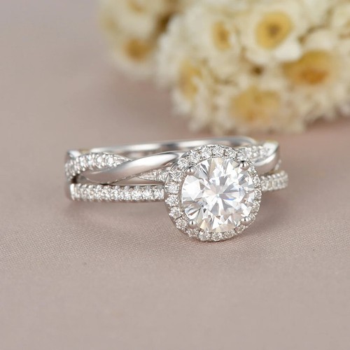 Karat rund halo diamant - 2,40,