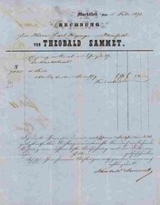 Theobald Sammet Wein 1873 Marktsteft Main Unterfranken Kitzingen Ochsenfurt RAR