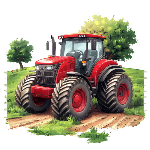 Wandtattoo aufkleber traktor - wandtattoo,