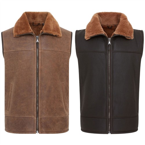 Herren lammfell lederweste - herren,