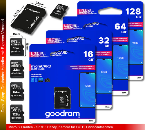 8gb 16gb 32gb 64gb 128gb - , micro