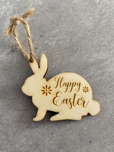 Frohe ostern hase holz - frohe,