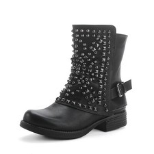 Damen stiefeletten biker boots - stiefeletten,