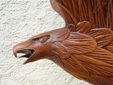 Antiker holz adler auf - holz,