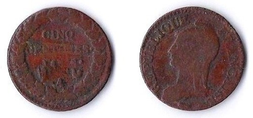 Münze 1795 frankreich cinq - münze, 1