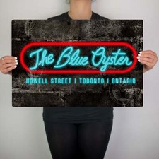Blue oyster gay bar - blue, metall
