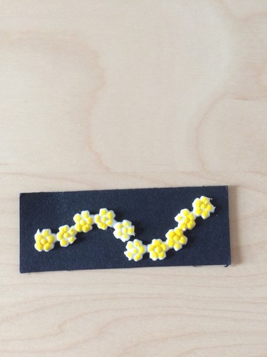 Verzierwachs blumenranke gelb - blumenranke,