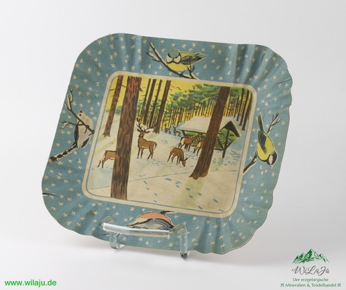 Ddr papp weihnachtsteller rehe - papp,