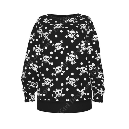 Skull and crossbones polka dot - skull,