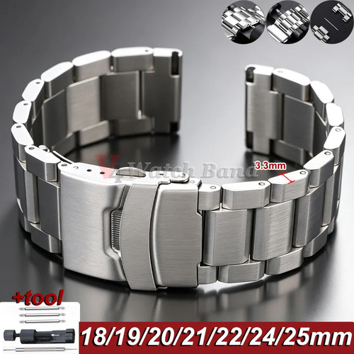 Uhrenarmband 25mm edelstahl - 18-25mm,