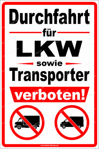 Durchfahrt für lkw sowie - lkw,
