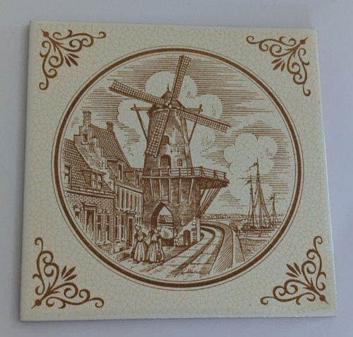 Delfter keramik fliese mit - -,