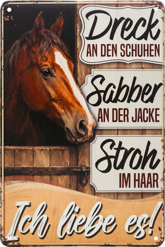 Blechschild pferd pferde - blechschild,
