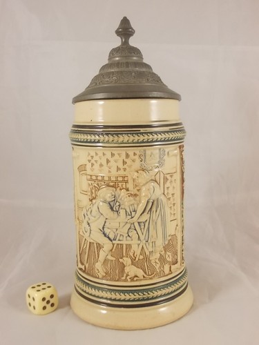 Antiker bierkrug mit - antiker,