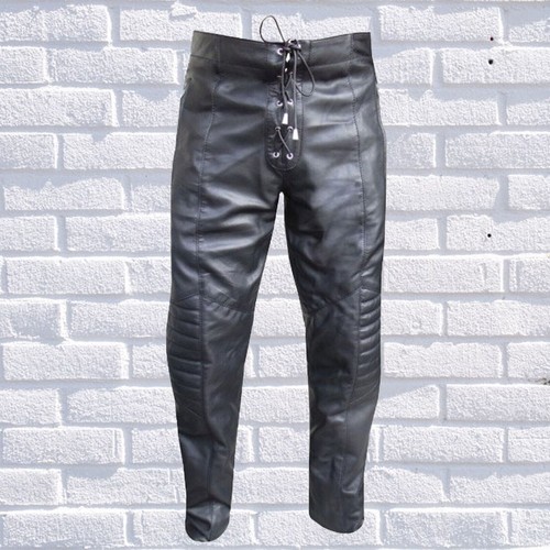 Slim fit schwarze lederhosen - slim,