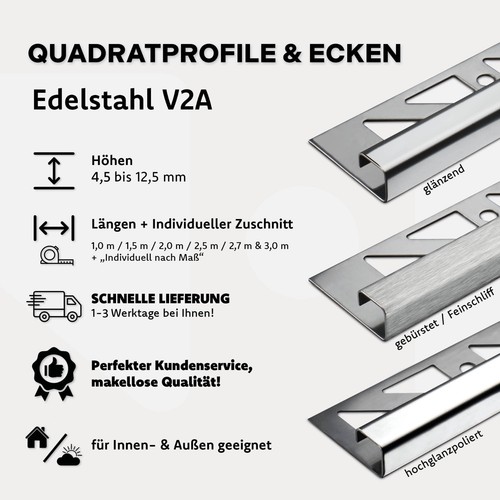 Fliesenprofil edelstahl - fliesenprofil,