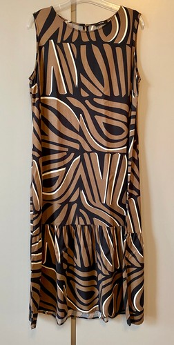 Opus kleid braun schwarz - schwarz, gr