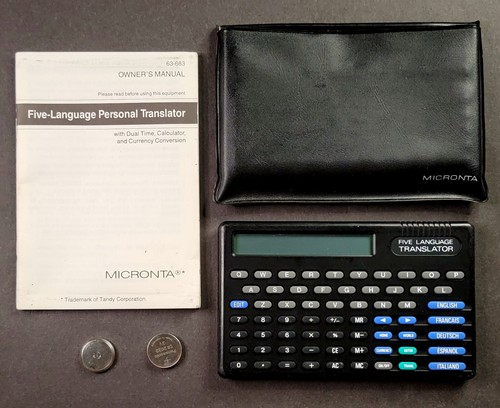Micronta 1991 five language - micronta, five-language