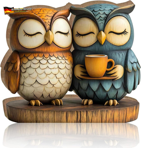 Eule deko holz holzfiguren - deko, holz,