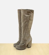 schicke Tosca Blu Designer High Heel Stiefel Gr. 36 Echtleder - NEU