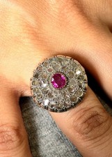 Art Deco Ring Diamanten Rubin
