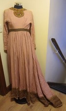 Damen rosa Wolle Mittelalter