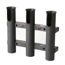 Angelrutenhalter Kunststoff für Angler Boot, 3fach, zur Wandmontage, schwarz