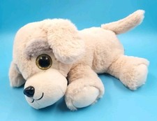 Sunkid Hund Beige mit Glitzeraugen Ganz Weich Stofftier 25 cm Lang