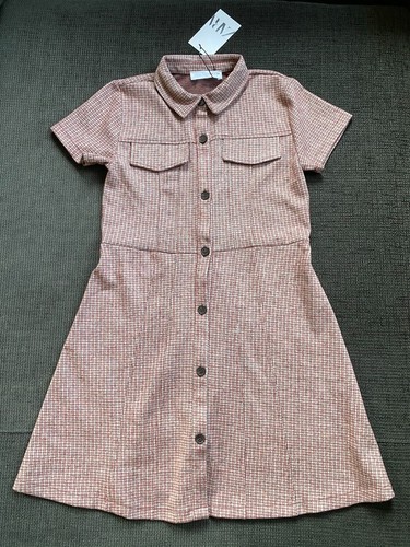 Zara kinder kleid - kinder, braun/rot