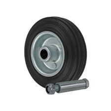 Vollgummi Rad 100 mm Ersatzrad Rolle Gummirad Transportrollen INKL. Achsmaterial