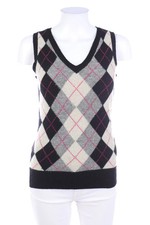 AMISU Pullunder Argyle Rauten Muster XS schwarz-weiß