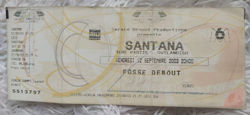 Santana complete unused - unused, ticket