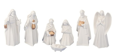 Krippenfiguren set teilig - krippenfiguren, 7-teilig