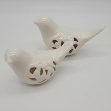 2er Set Tauben Figur Porzellan