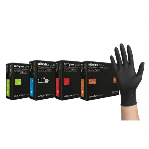 100x nitril handschuhe schwarz - nitril,