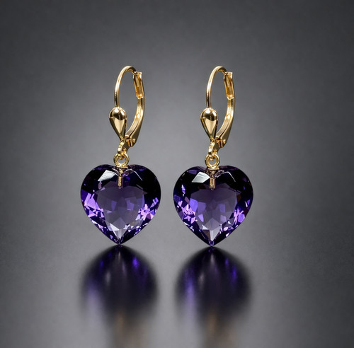 Amethyst herzschliff edelstein - amethyst,