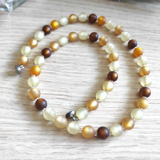 Collier Kette Perlen Lucite